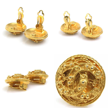 Chanel Gold Gold Plated Coco Mark