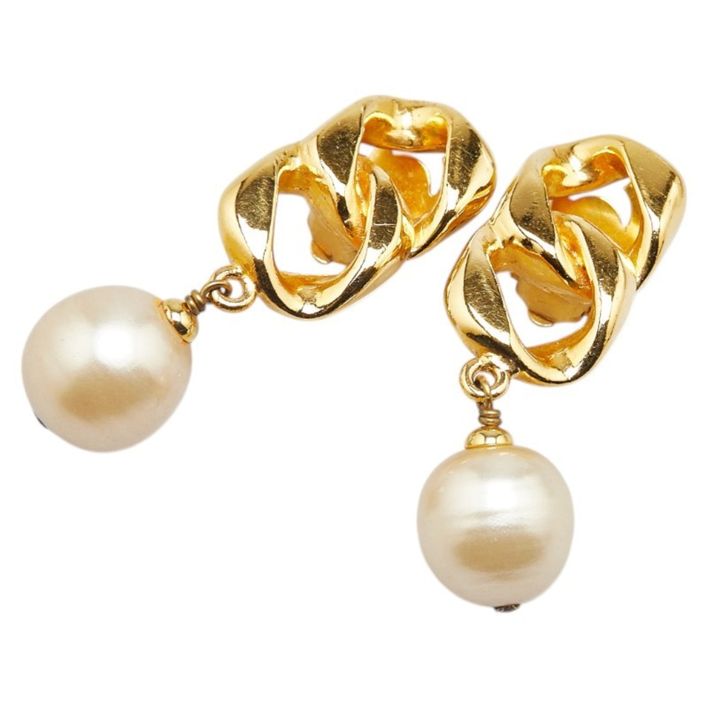 Chanel Gold Gold Plated Earring