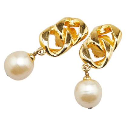 Chanel Gold Gold Plated Earring