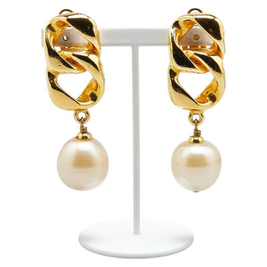 Chanel Gold Gold Plated Earring