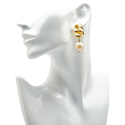 Chanel Gold Gold Plated Earring