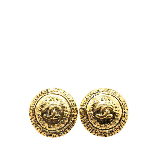 Chanel Gold Gold Plated Coco Mark