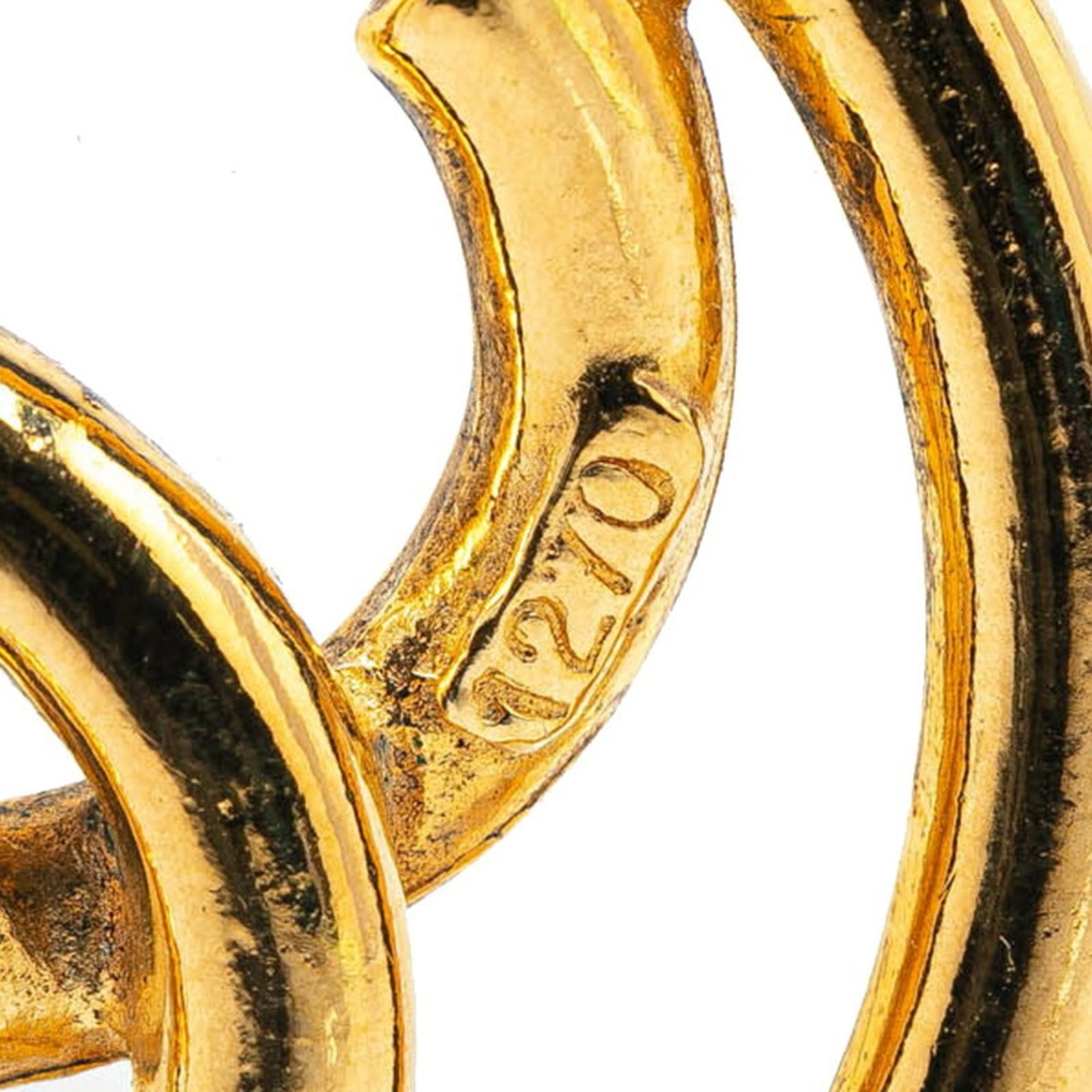 Chanel Gold Gold Plated Coco Mark