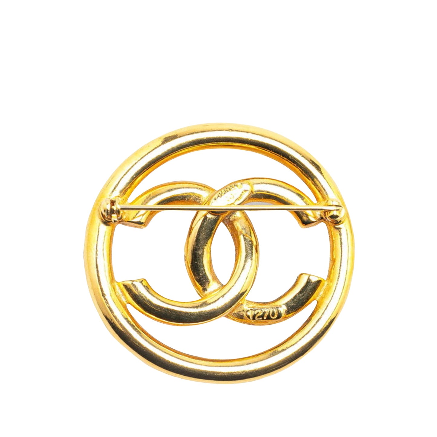 Chanel Gold Gold Plated Coco Mark