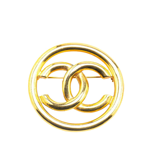 Chanel Gold Gold Plated Coco Mark