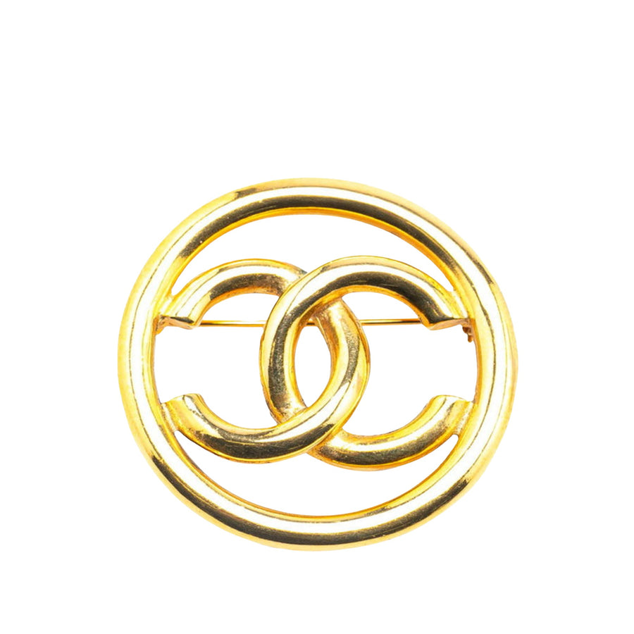 Chanel Gold Gold Plated Coco Mark