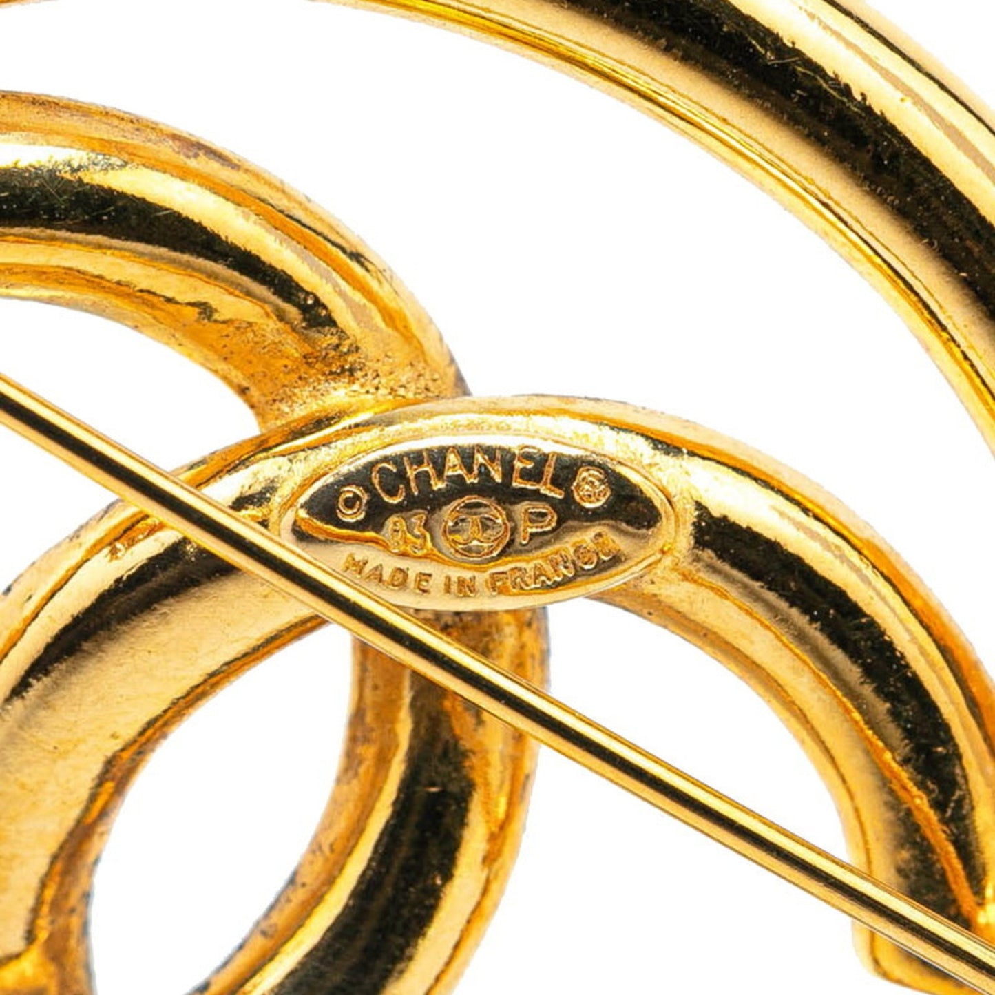Chanel Gold Gold Plated Coco Mark