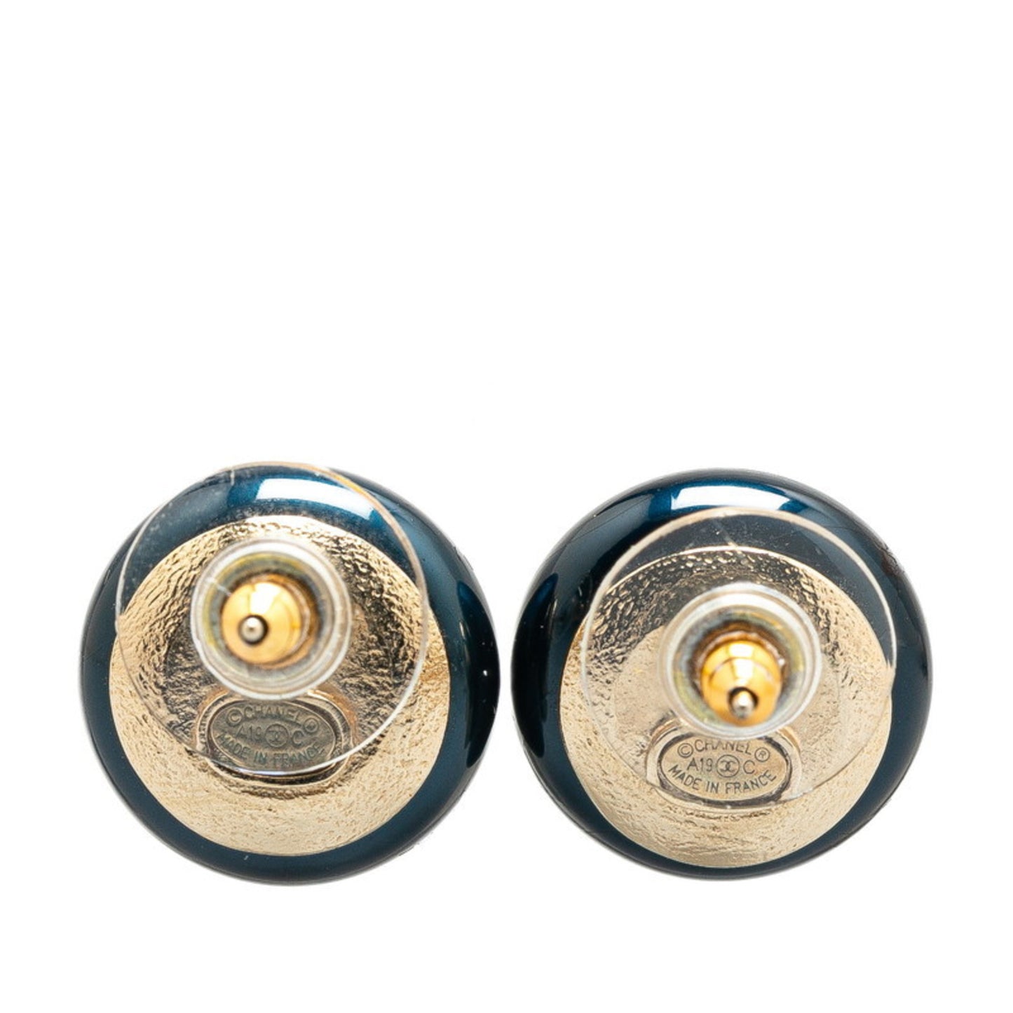 Chanel Blue Gold Plated Coco Mark