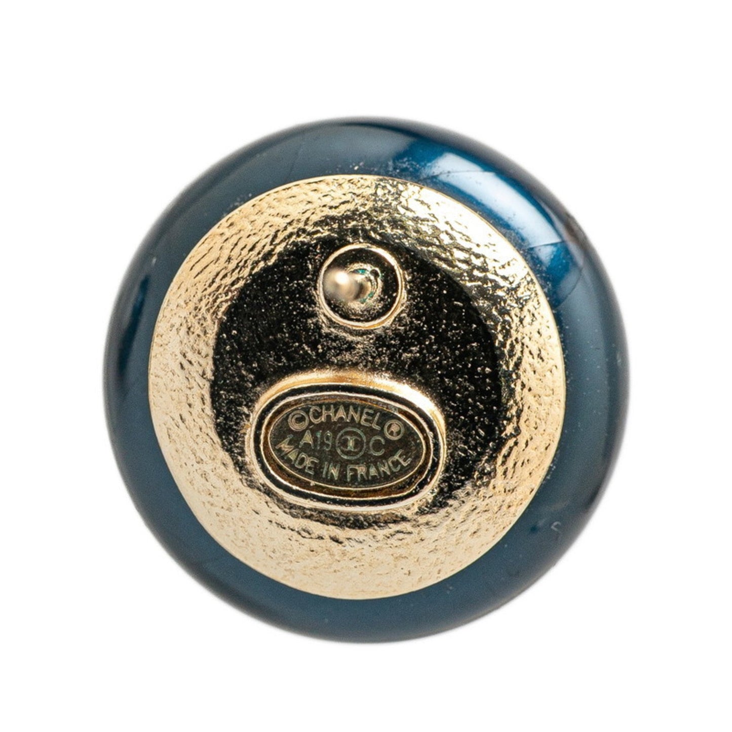 Chanel Blue Gold Plated Coco Mark