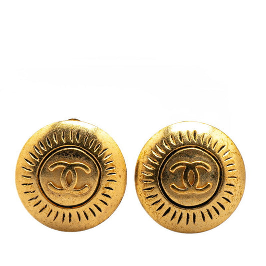 Chanel Gold Gold Plated Coco Mark
