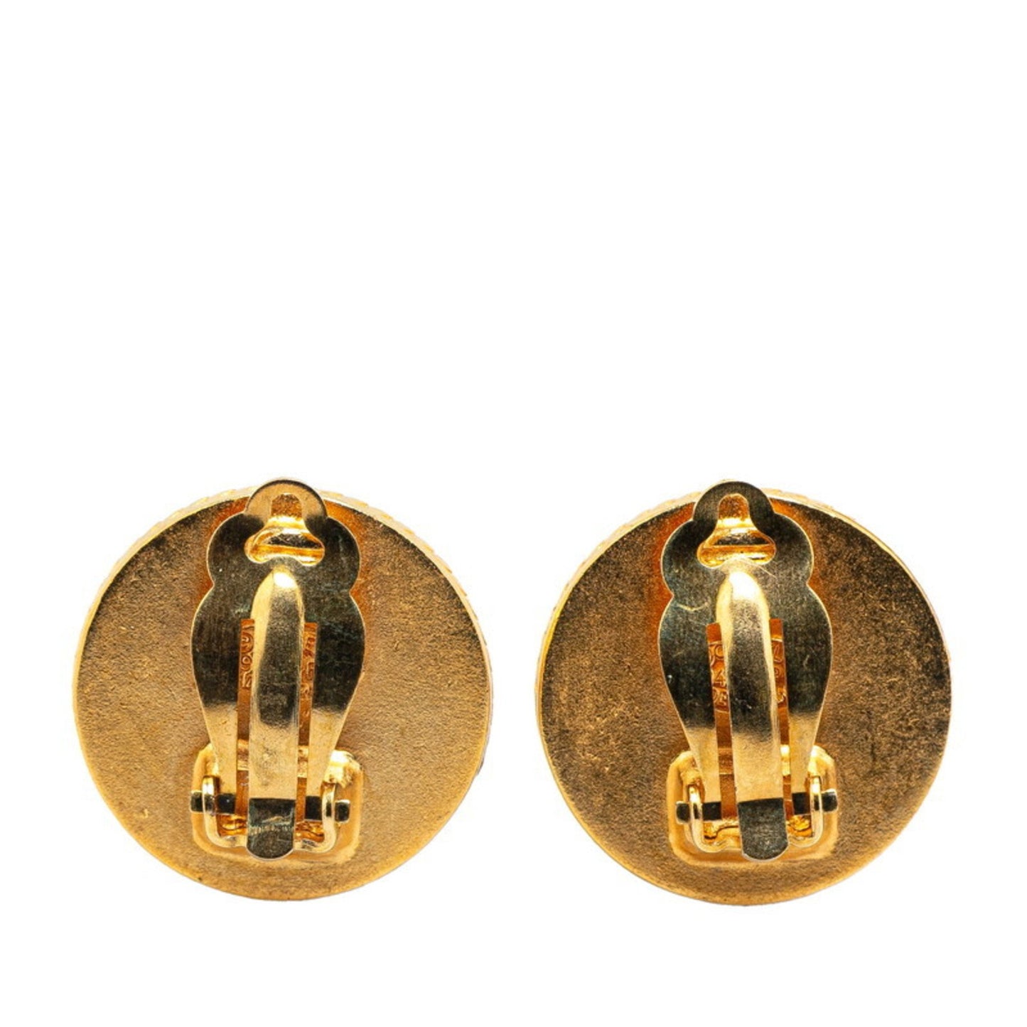 Chanel Brown Gold Plated Coco Mark