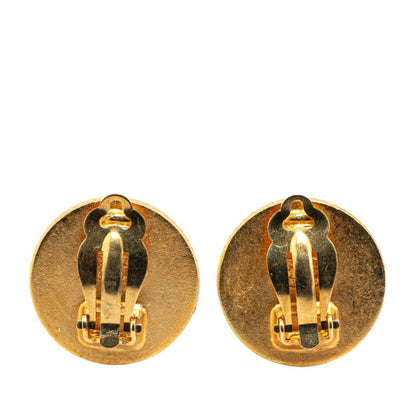 Chanel Brown Gold Plated Coco Mark