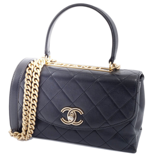 Chanel Black Leather Coco Handle