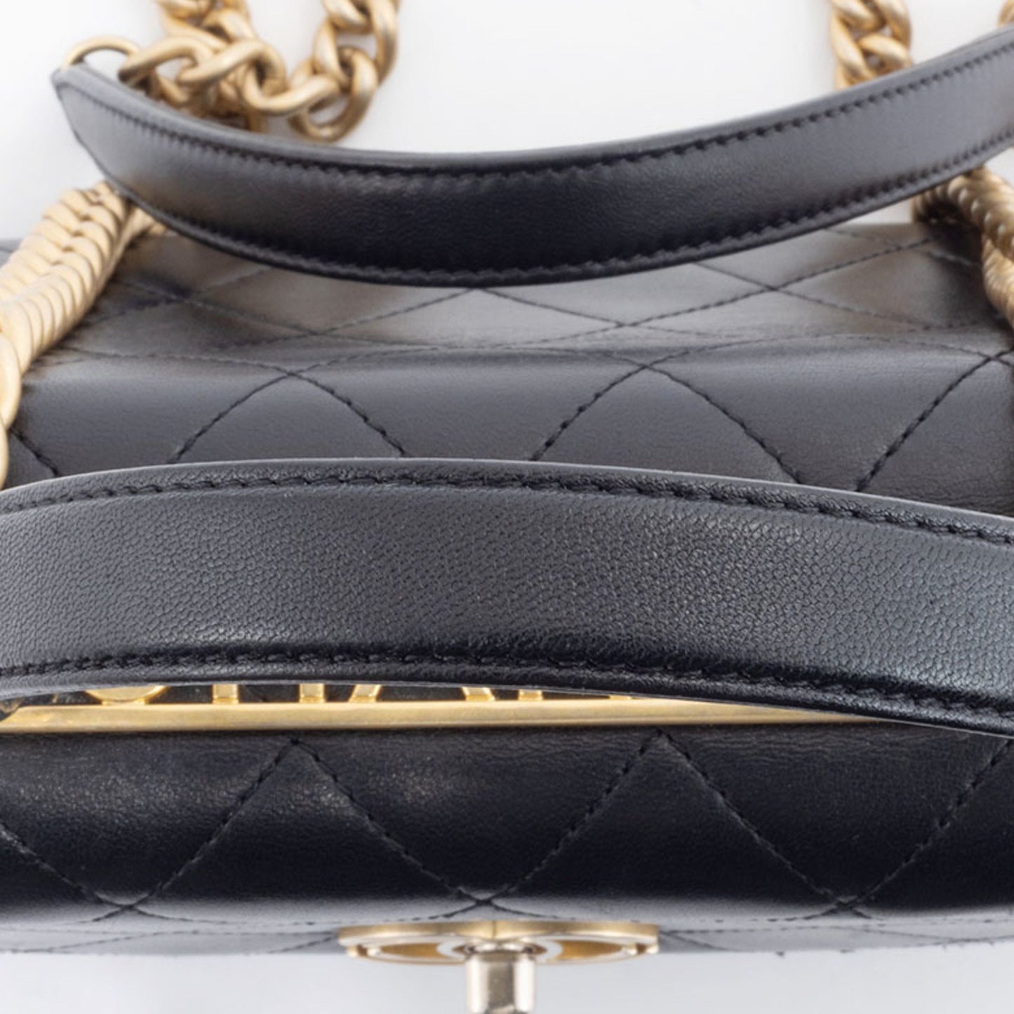 Chanel Black Leather Coco Handle