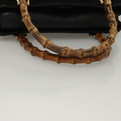 Gucci Black Suede Bamboo