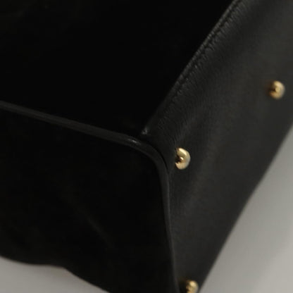 Gucci Black Suede Bamboo