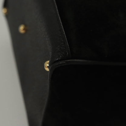 Gucci Black Suede Bamboo