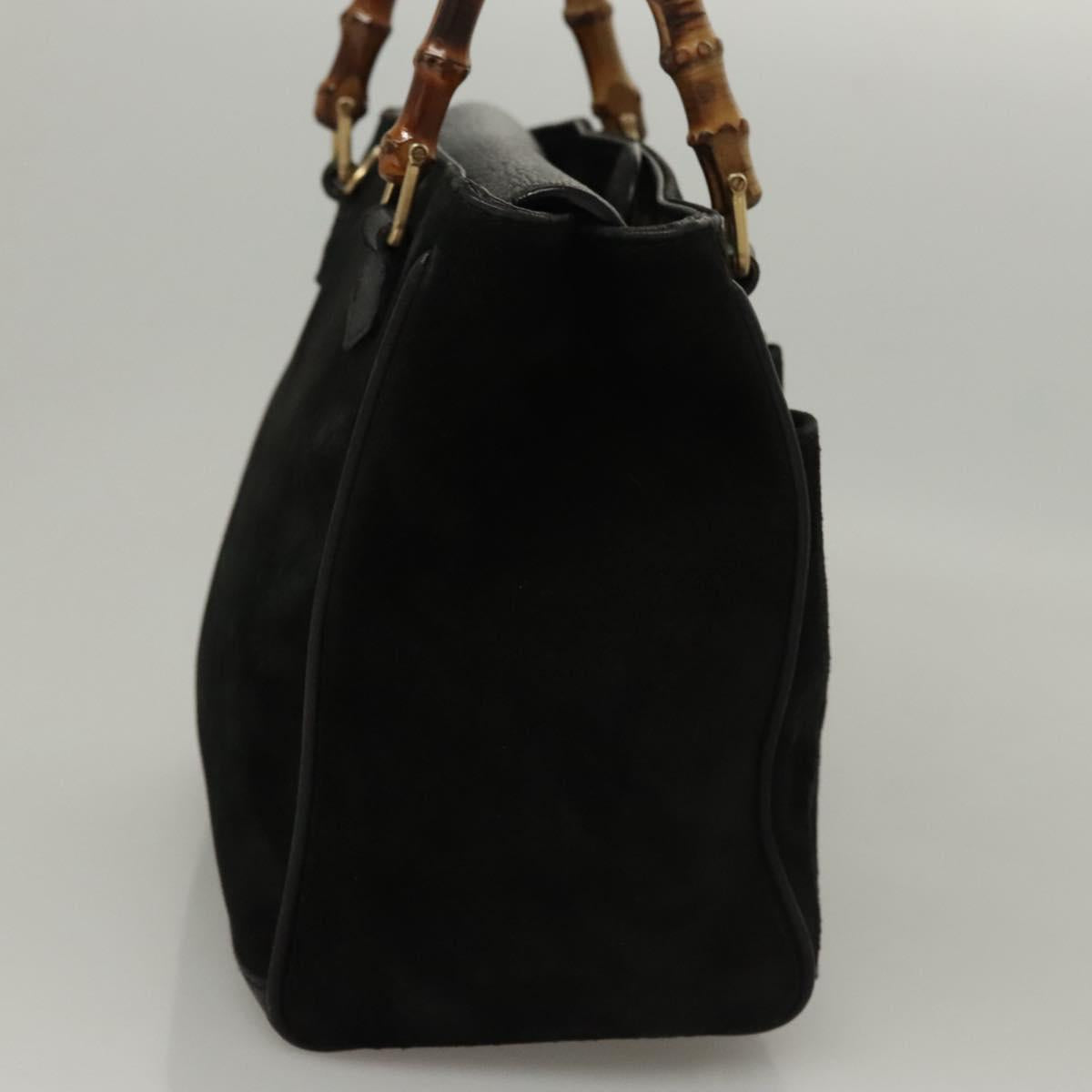 Gucci Black Suede Bamboo