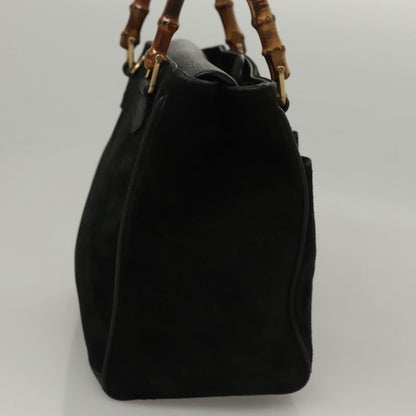 Gucci Black Suede Bamboo