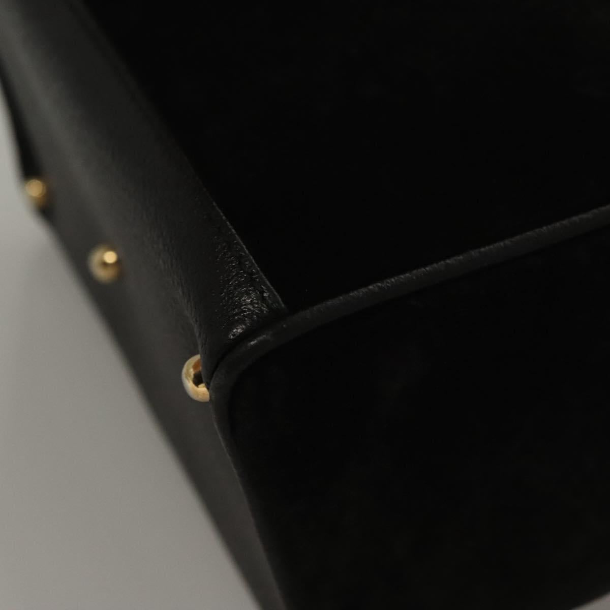 Gucci Black Suede Bamboo
