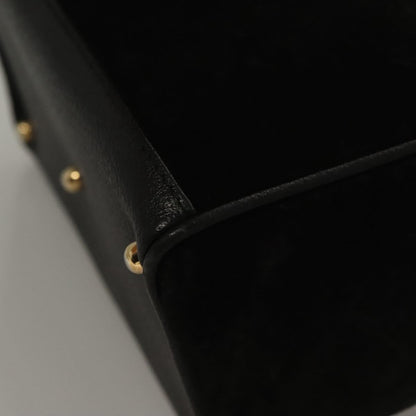 Gucci Black Suede Bamboo
