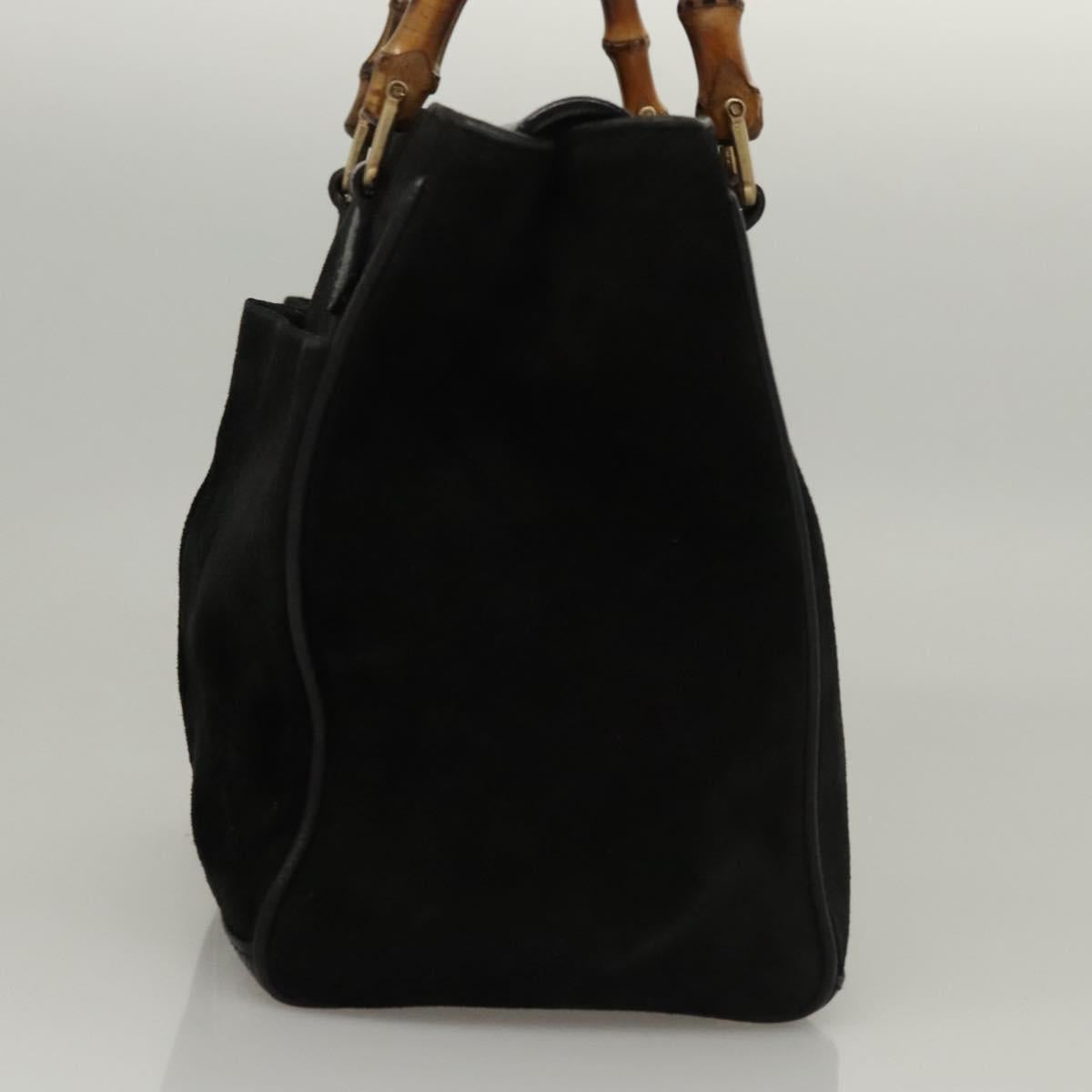 Gucci Black Suede Bamboo