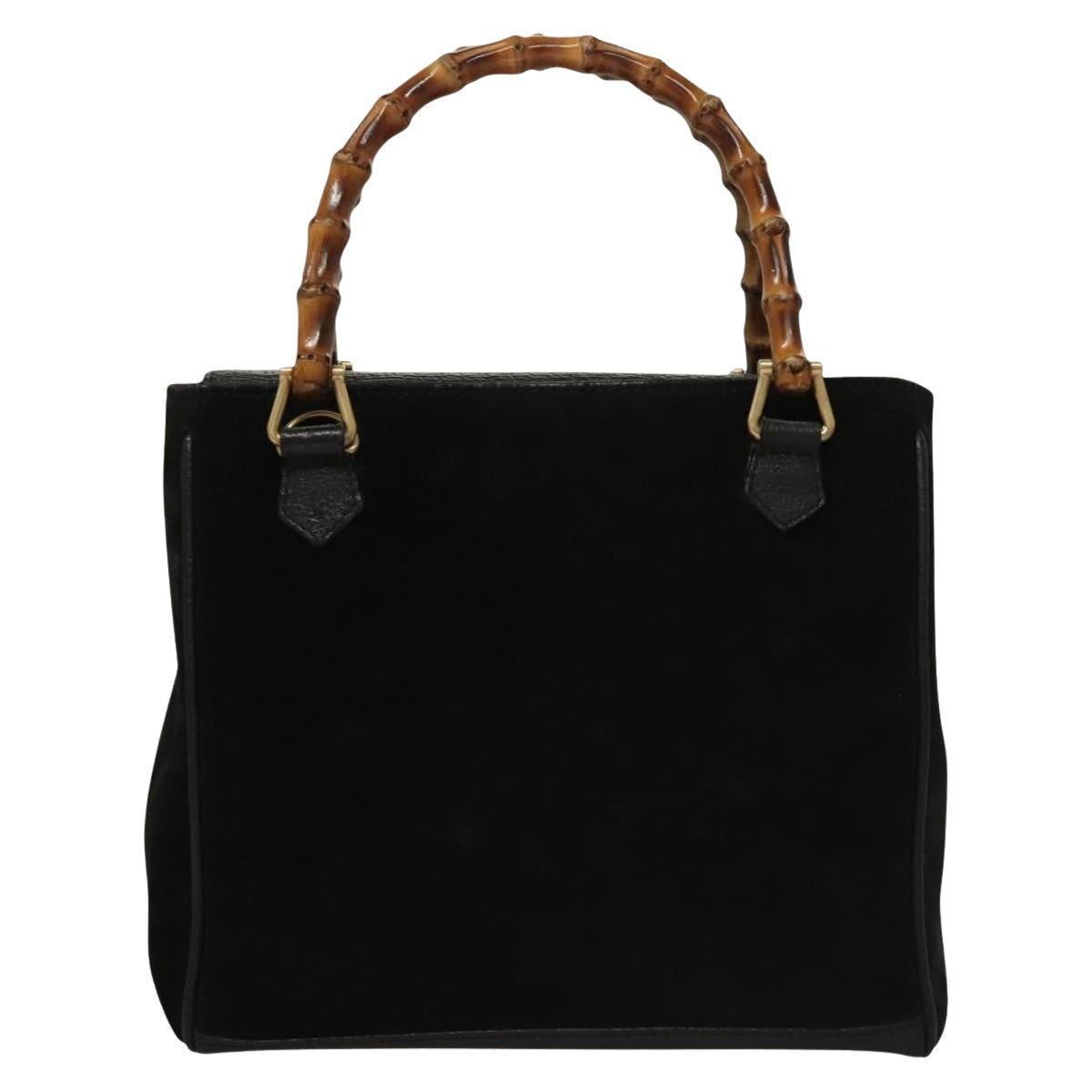 Gucci Black Suede Bamboo