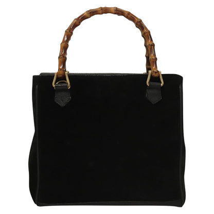 Gucci Black Suede Bamboo