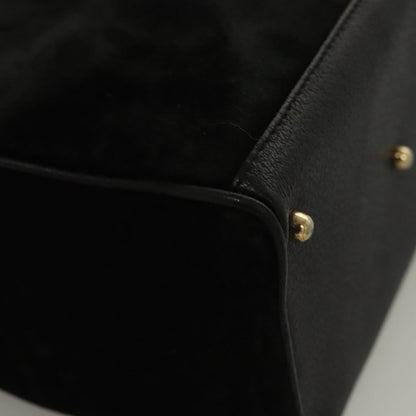 Gucci Black Suede Bamboo