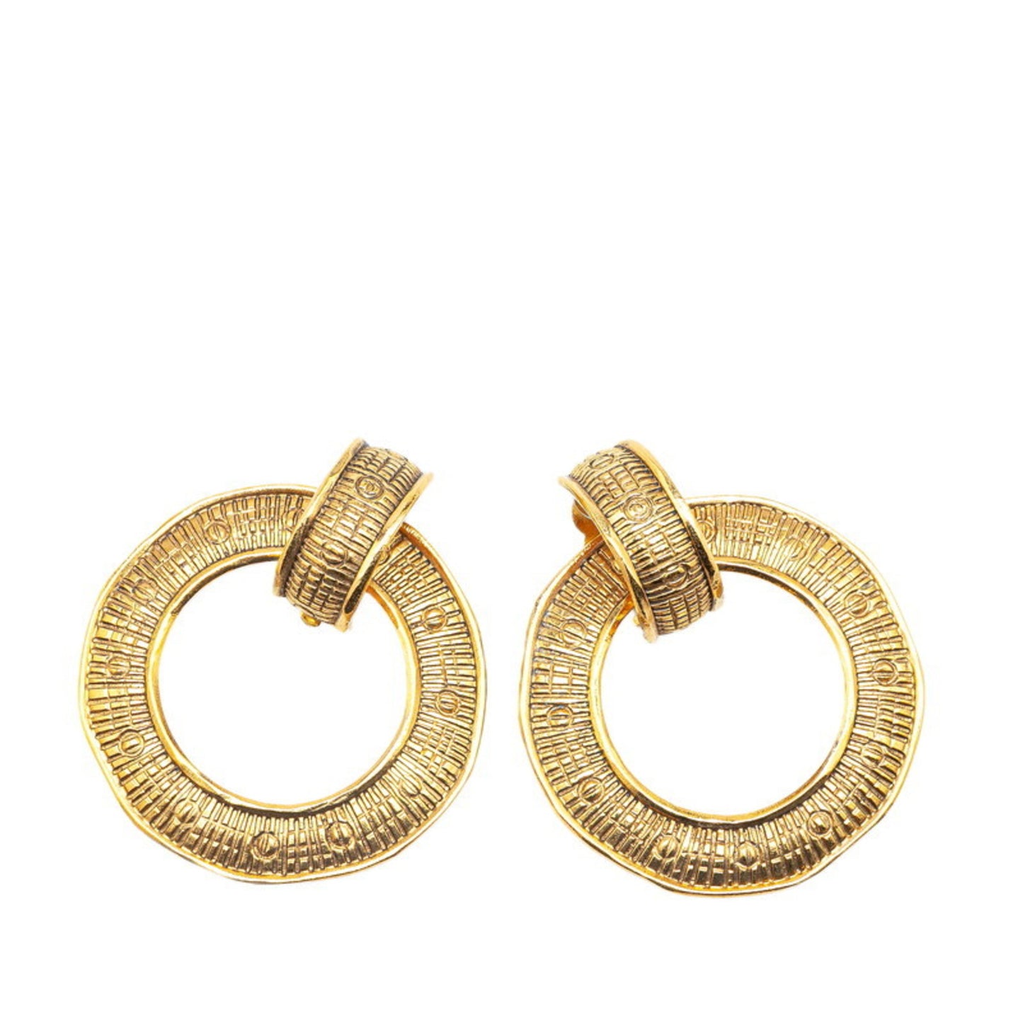 Chanel Gold Gold Plated Earring