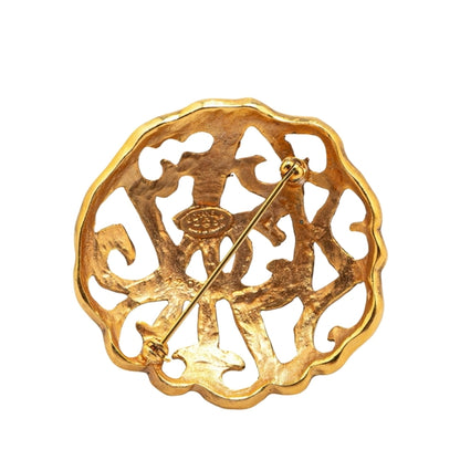 Chanel Gold Gold Plated Coco Mark