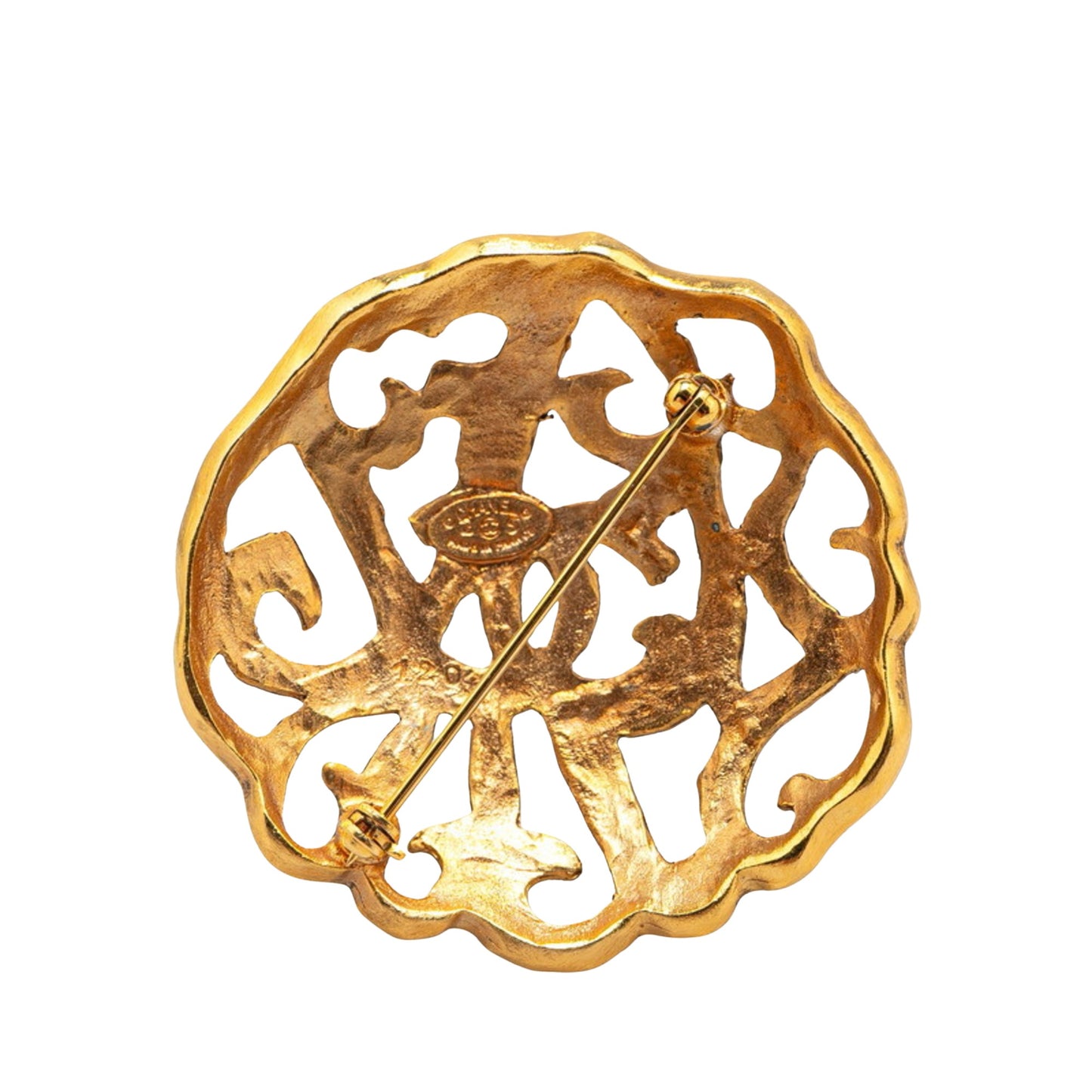 Chanel Gold Gold Plated Coco Mark