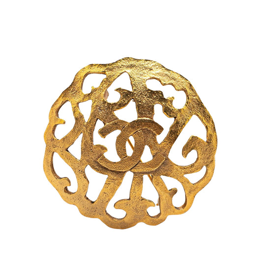 Chanel Gold Gold Plated Coco Mark