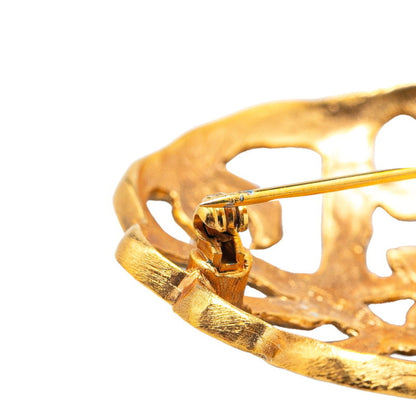 Chanel Gold Gold Plated Coco Mark