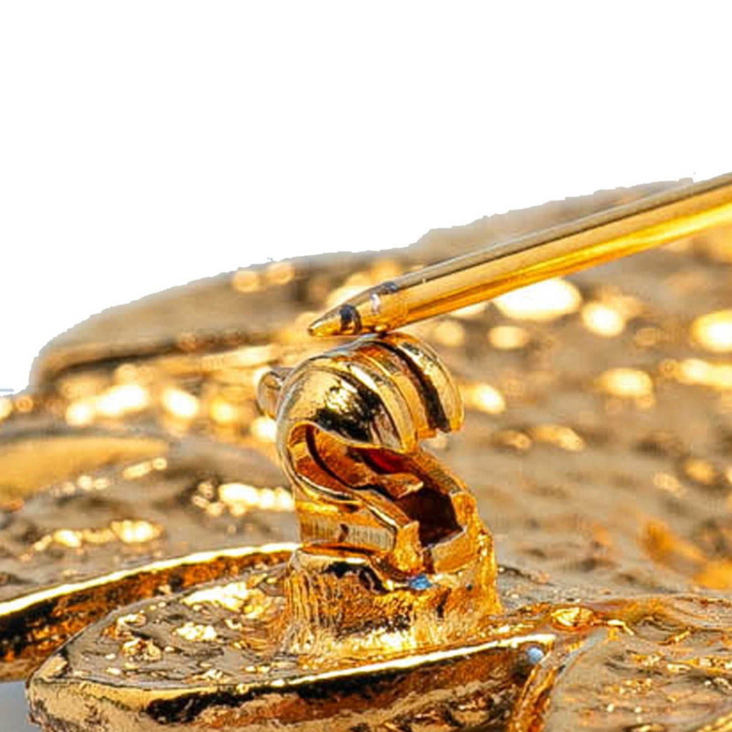 Chanel Gold Gold Plated Brooch