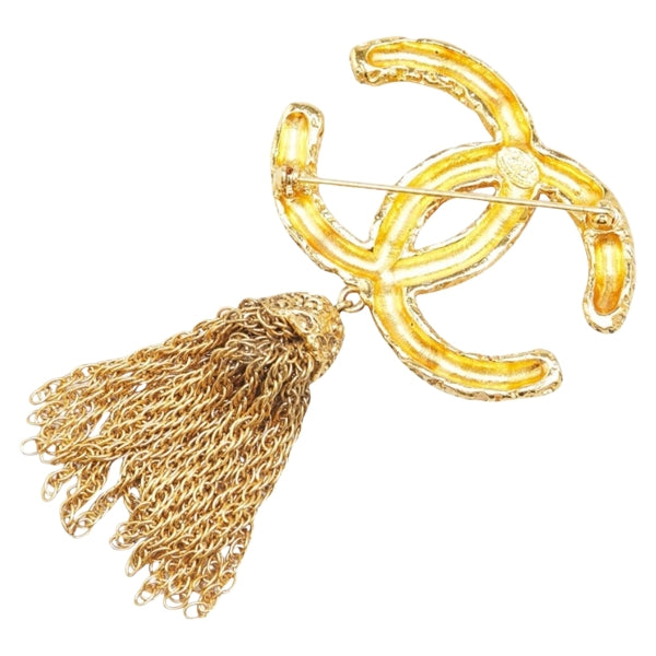 Chanel Gold Gold Plated Coco Mark