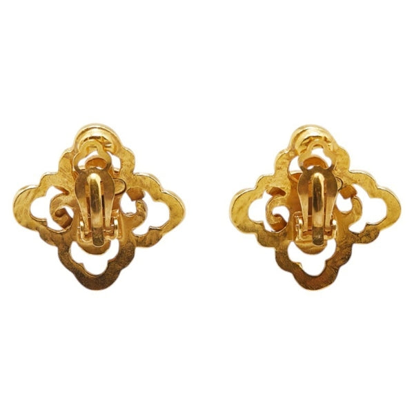Chanel Brown Gold Plated Coco Mark