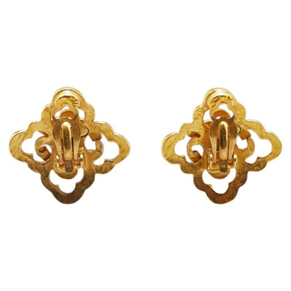 Chanel Brown Gold Plated Coco Mark