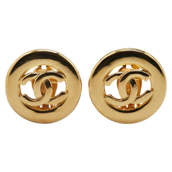 Chanel Gold Gold Plated Earring