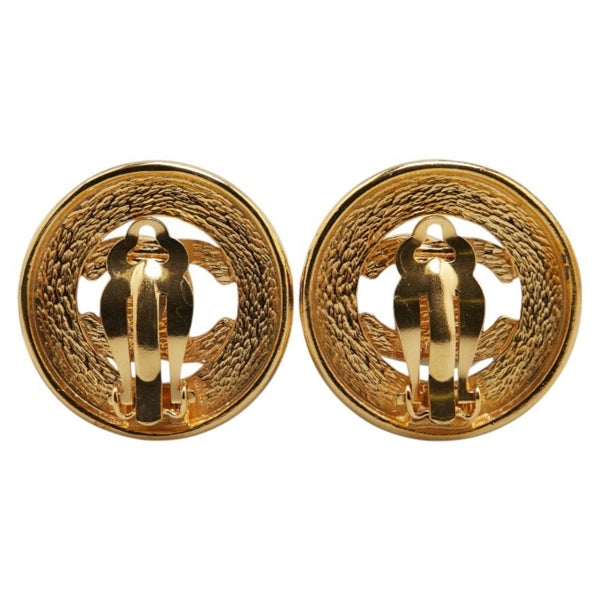 Chanel Gold Gold Plated Earring