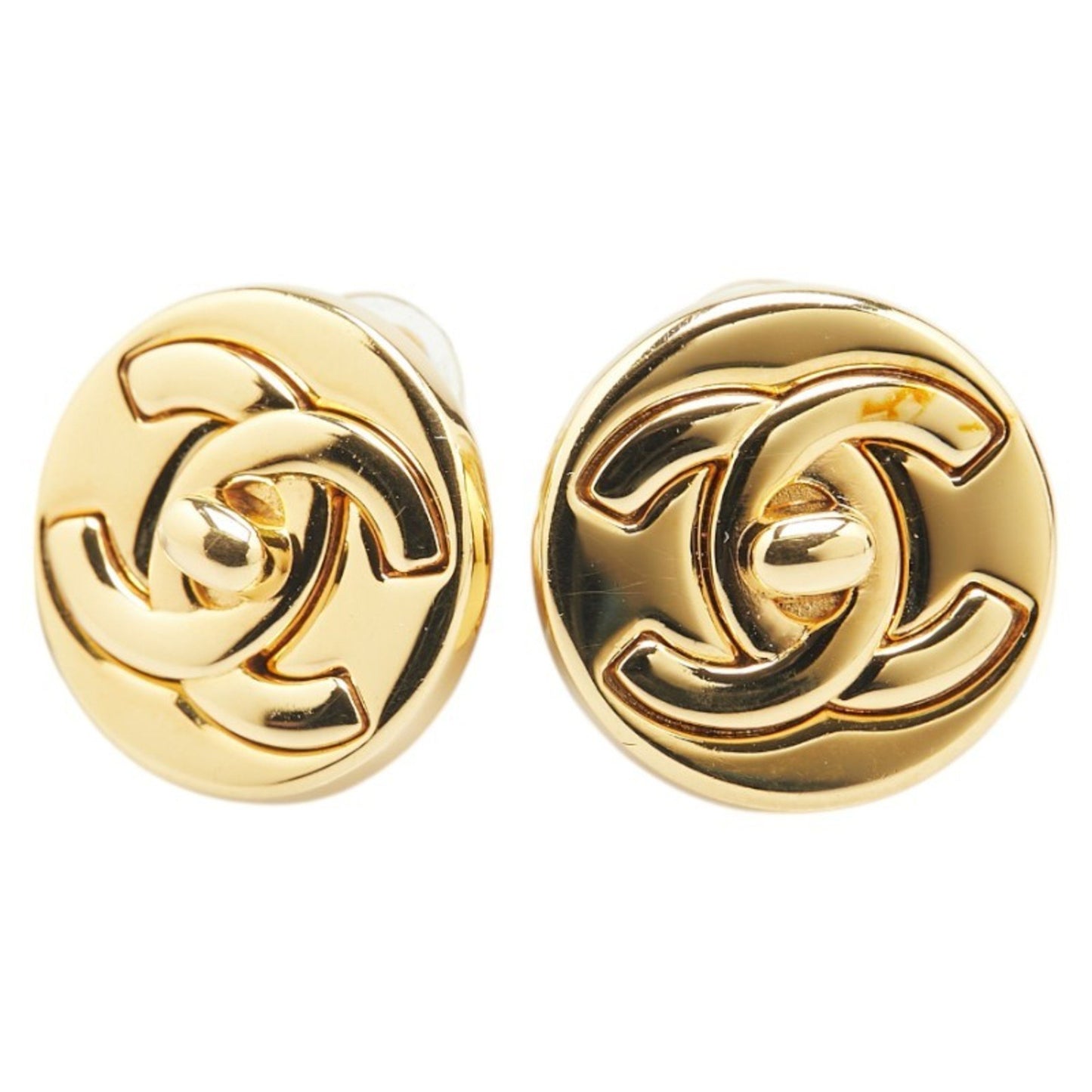 Chanel Gold Gold Plated Coco Mark