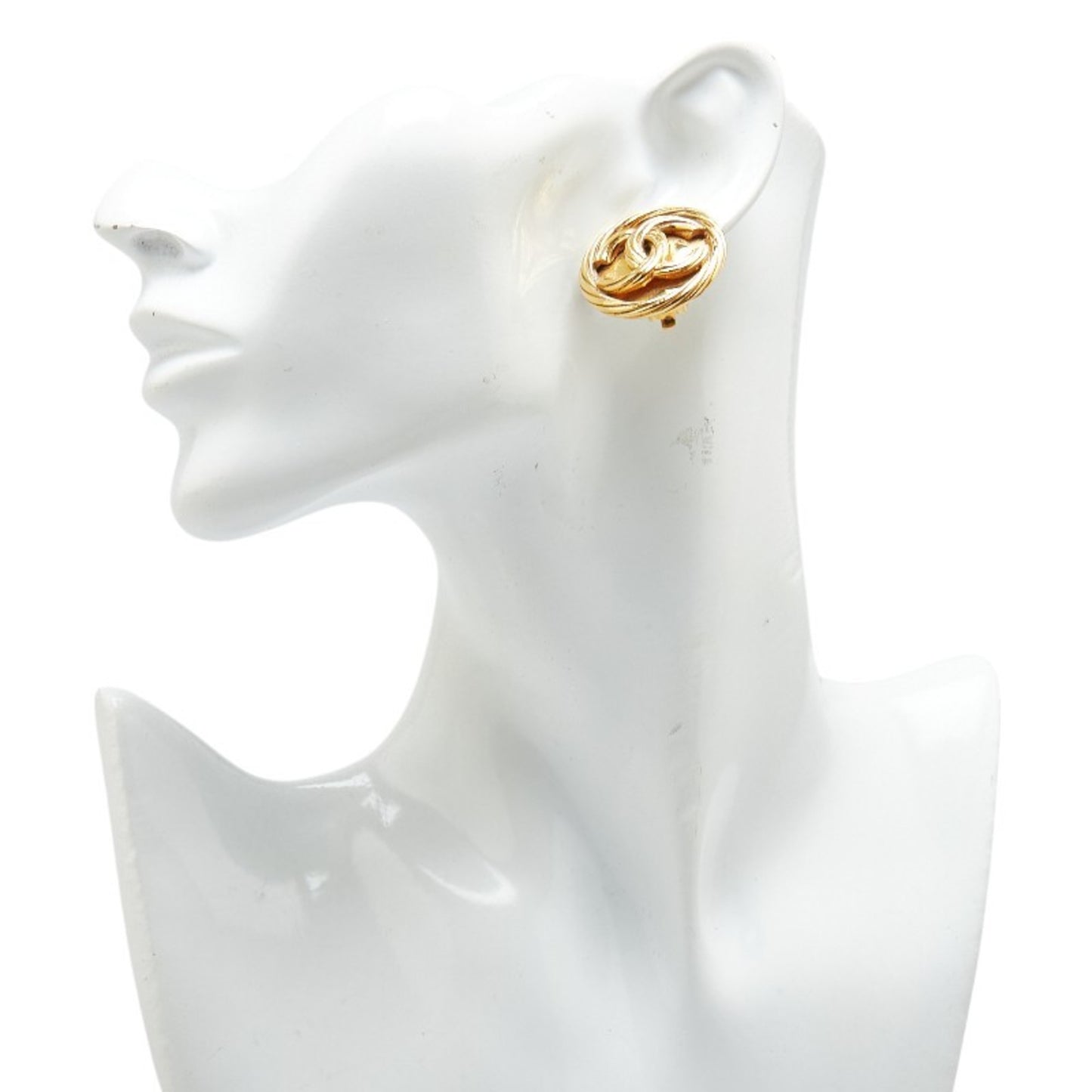 Chanel Gold Gold Plated Coco Mark
