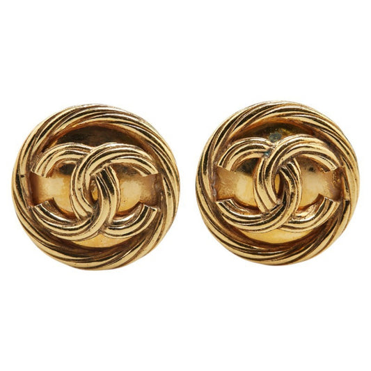 Chanel Gold Gold Plated Coco Mark