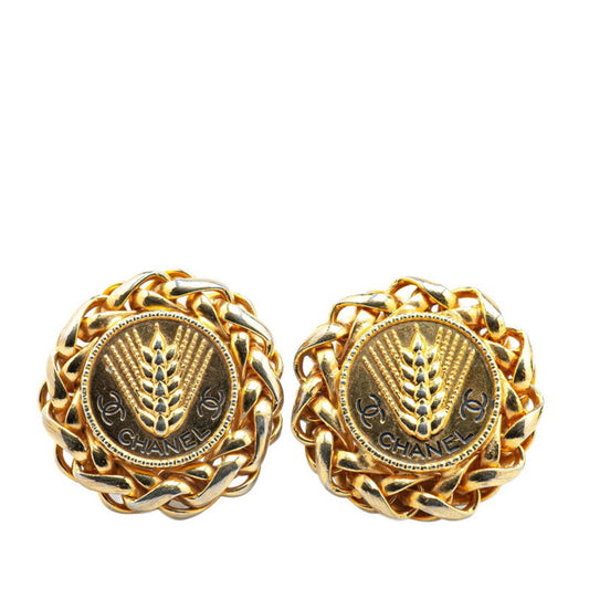 Chanel Gold Gold Plated Coco Mark