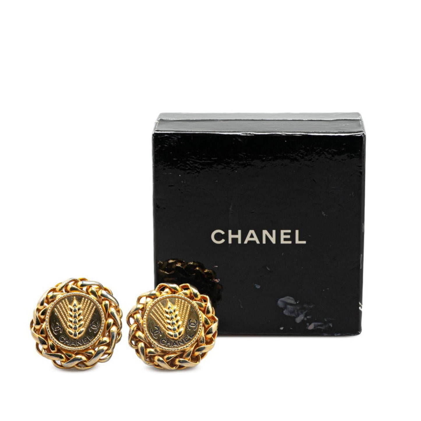 Chanel Gold Gold Plated Coco Mark