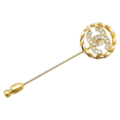 Chanel Gold Gold Plated Coco Mark