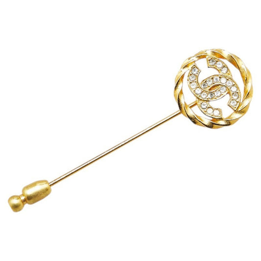 Chanel Gold Gold Plated Coco Mark