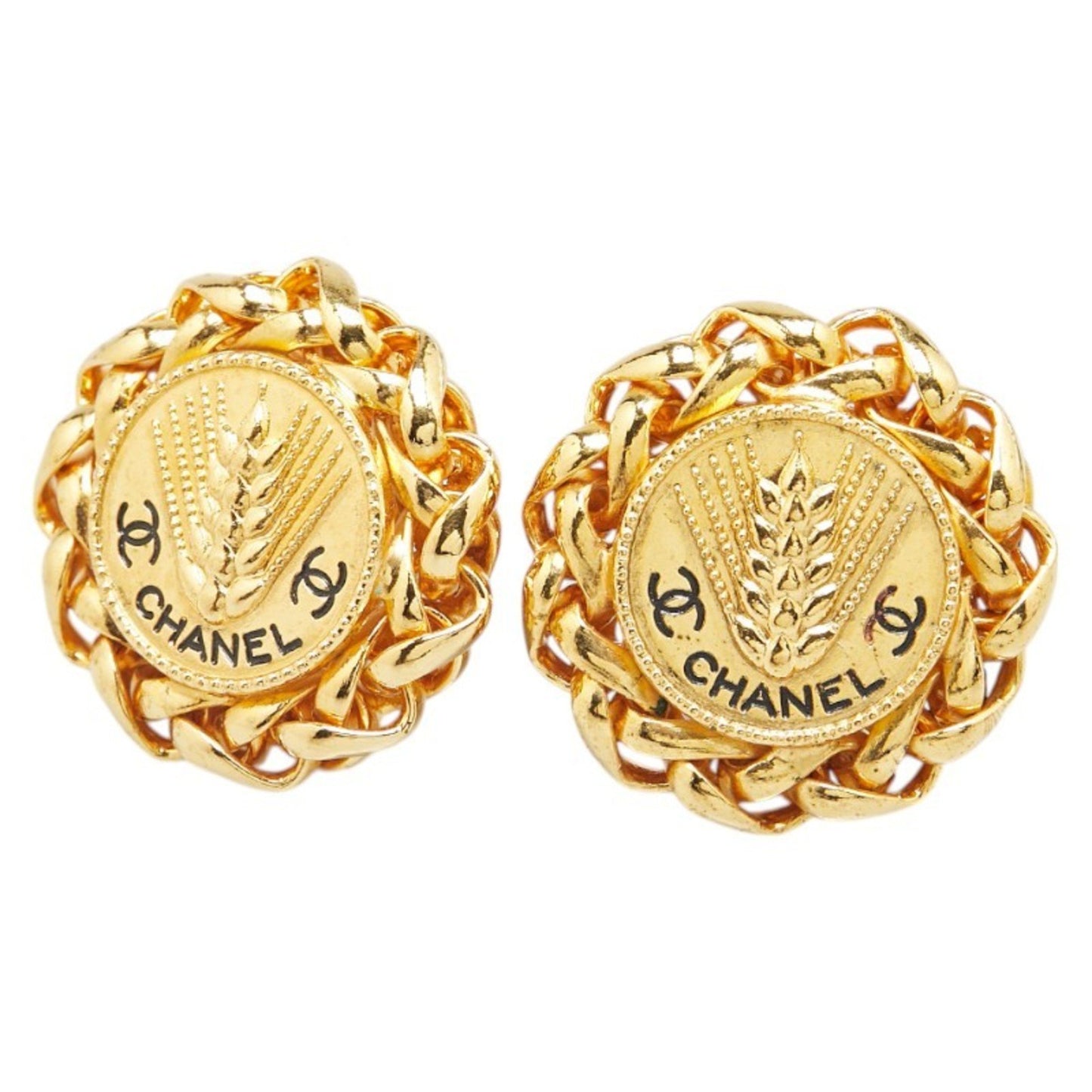 Chanel Gold Gold Plated Coco Mark