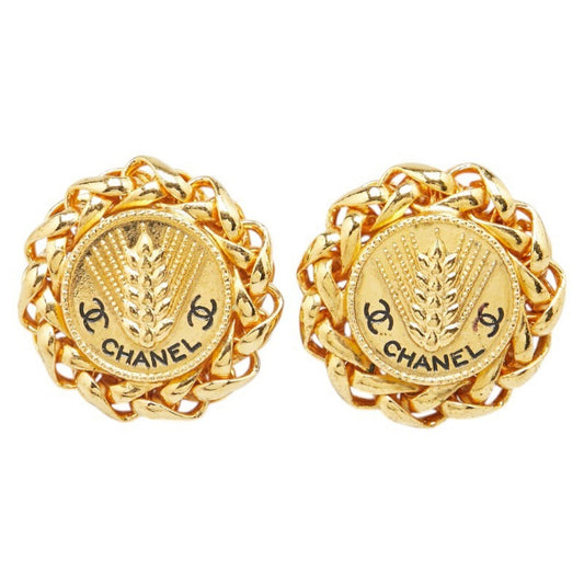 Chanel Gold Gold Plated Coco Mark