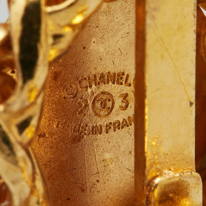 Chanel Gold Gold Plated Coco Mark